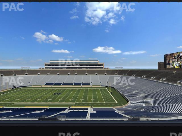 Seating view for Notre Dame Stadium Section Duncan Club 725