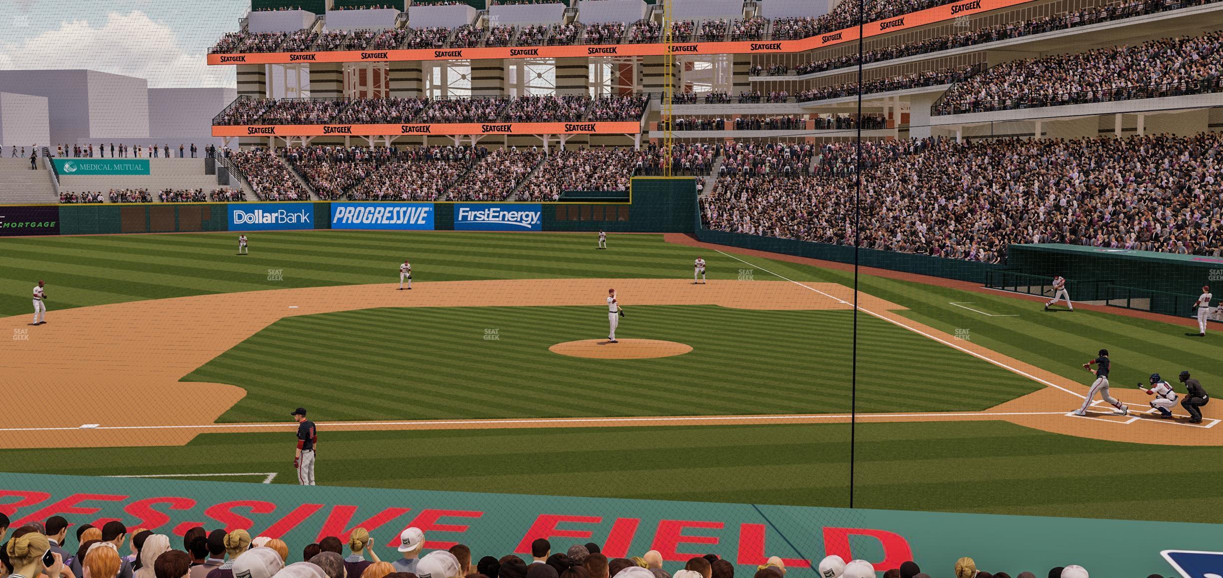 Seating view for Progressive Field Section 160