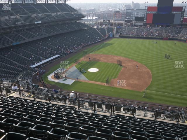 Seating view for Coors Field Section Upper 321