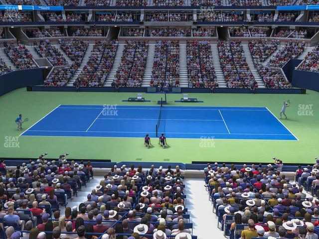 Seating view for Arthur Ashe Stadium Section American Express Center Court Club