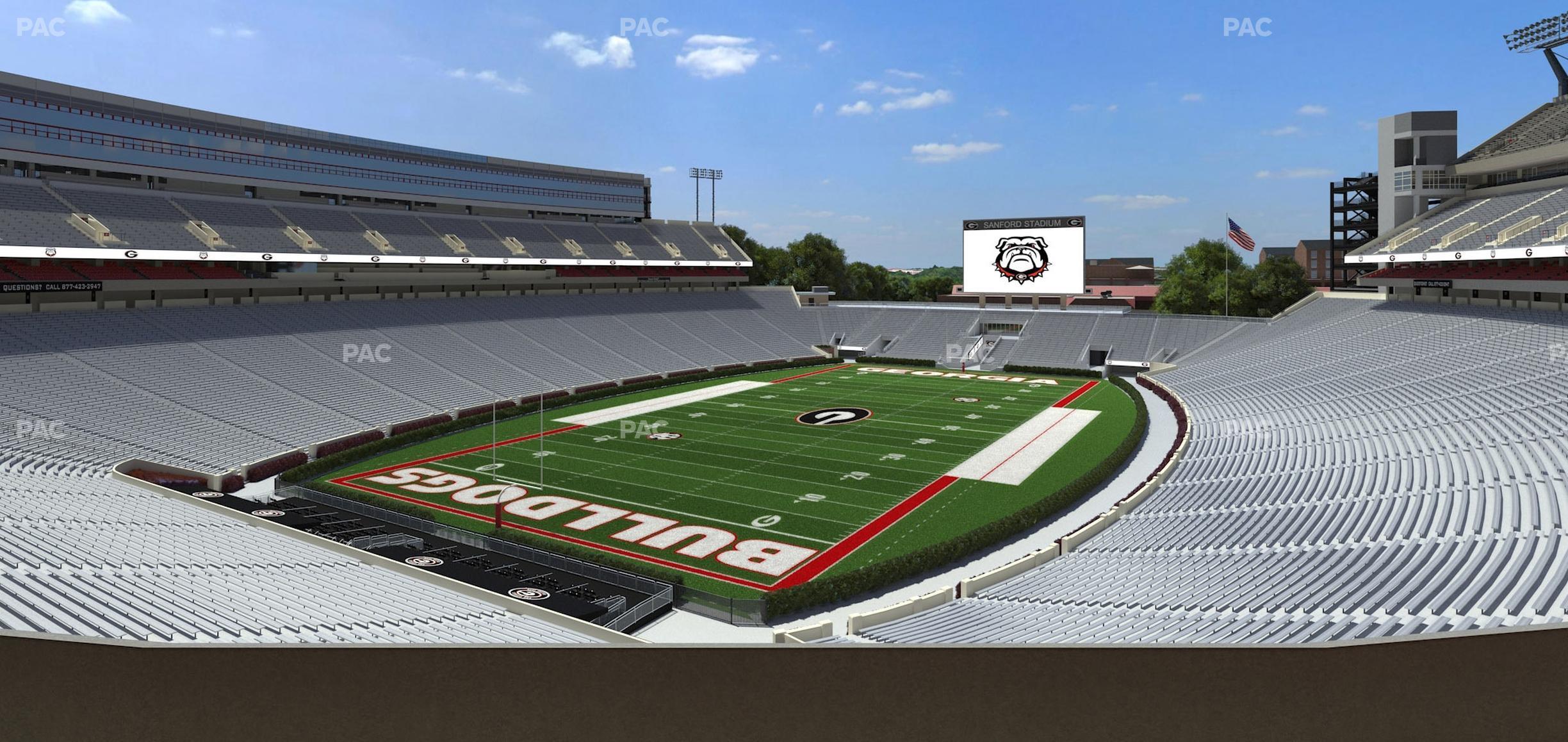 Seating view for Sanford Stadium Section East Upper Club 215