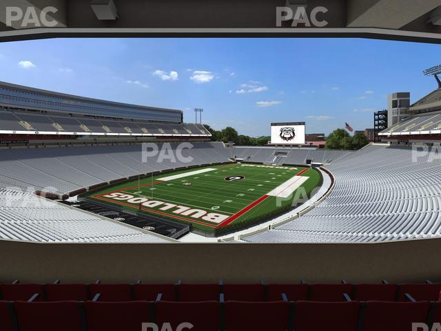 Seating view for Sanford Stadium Section East Upper Club 215