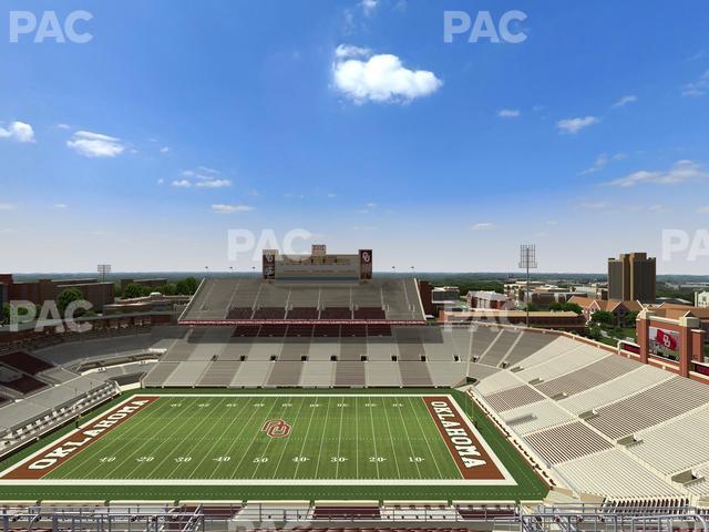 Seating view for Gaylord Family Oklahoma Memorial Stadium Section 229