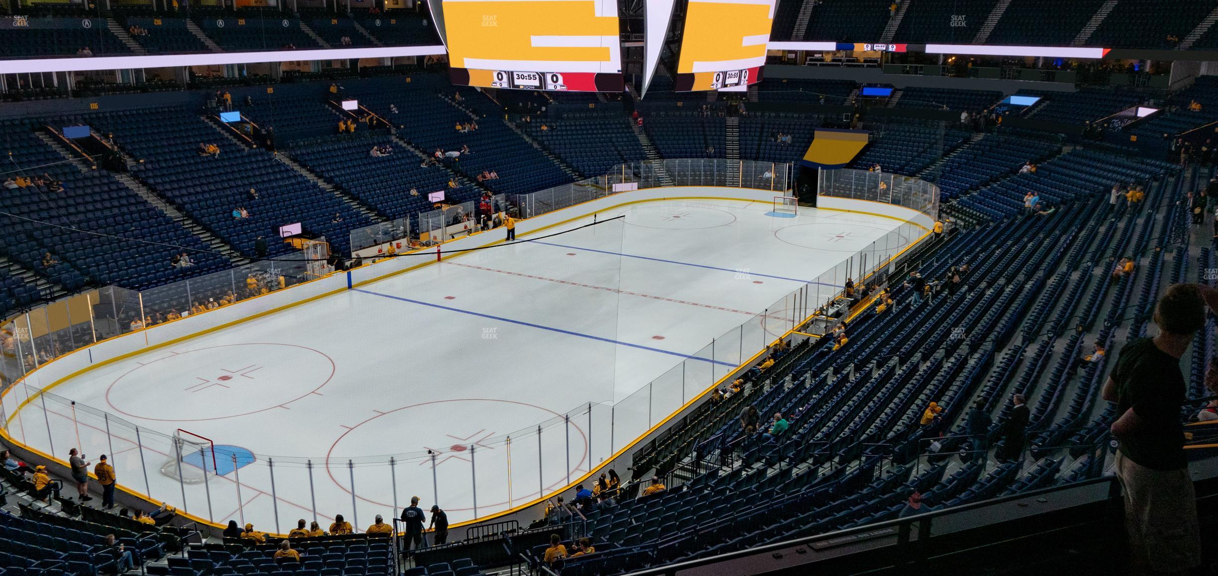 Seating view for Bridgestone Arena Section 204