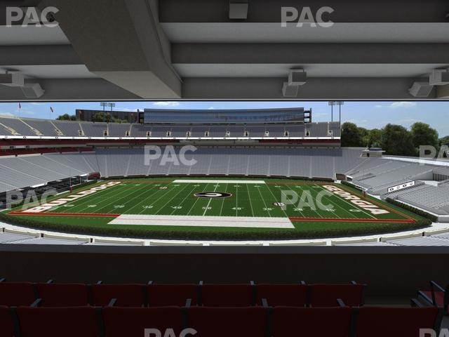 Seating view for Sanford Stadium Section North Club 206