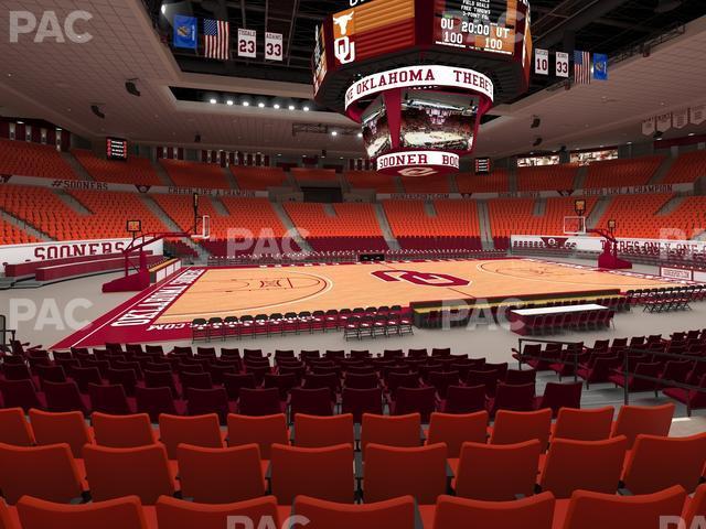 Seating view for Lloyd Noble Center Section 123