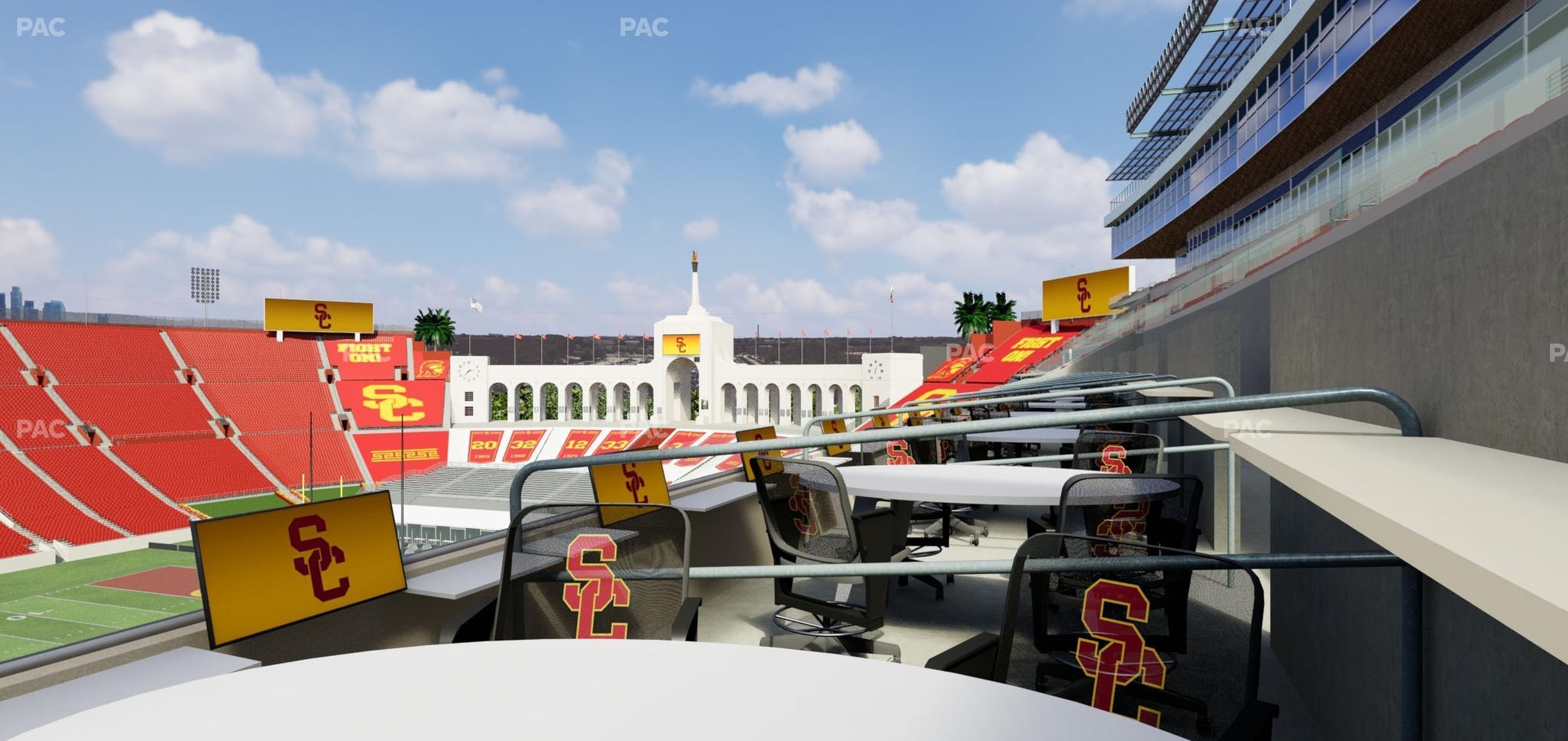 Seating view for Los Angeles Memorial Coliseum Section Loge 417