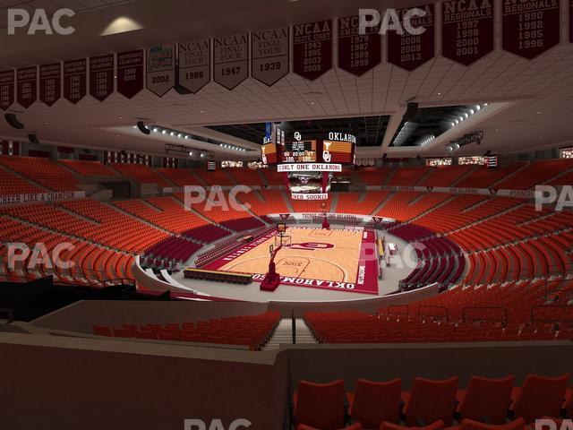 Seating view for Lloyd Noble Center Section 227