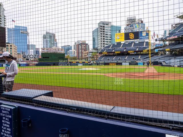 Seating view for Petco Park Section Dugout 6