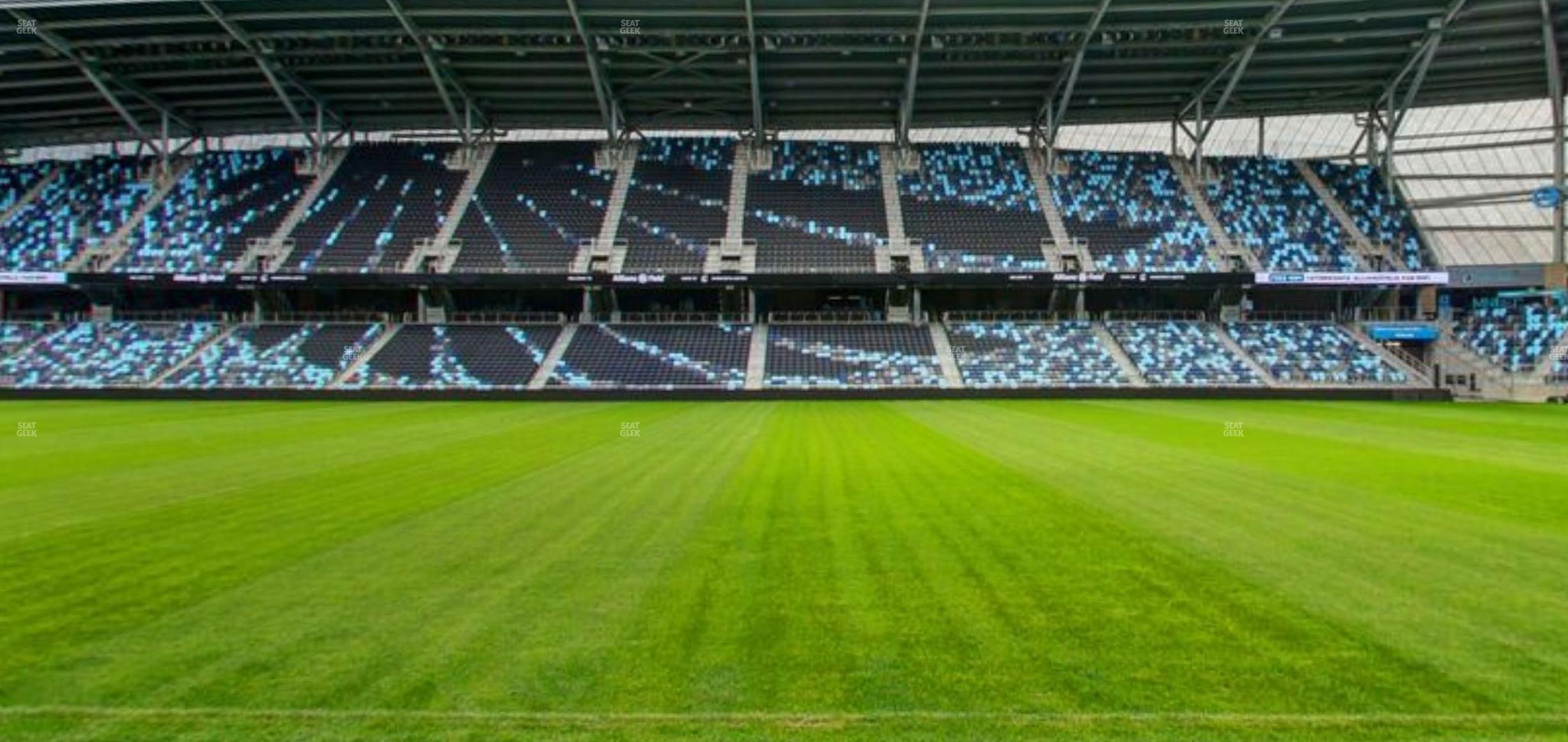 Seating view for Allianz Field Section Field Club 4