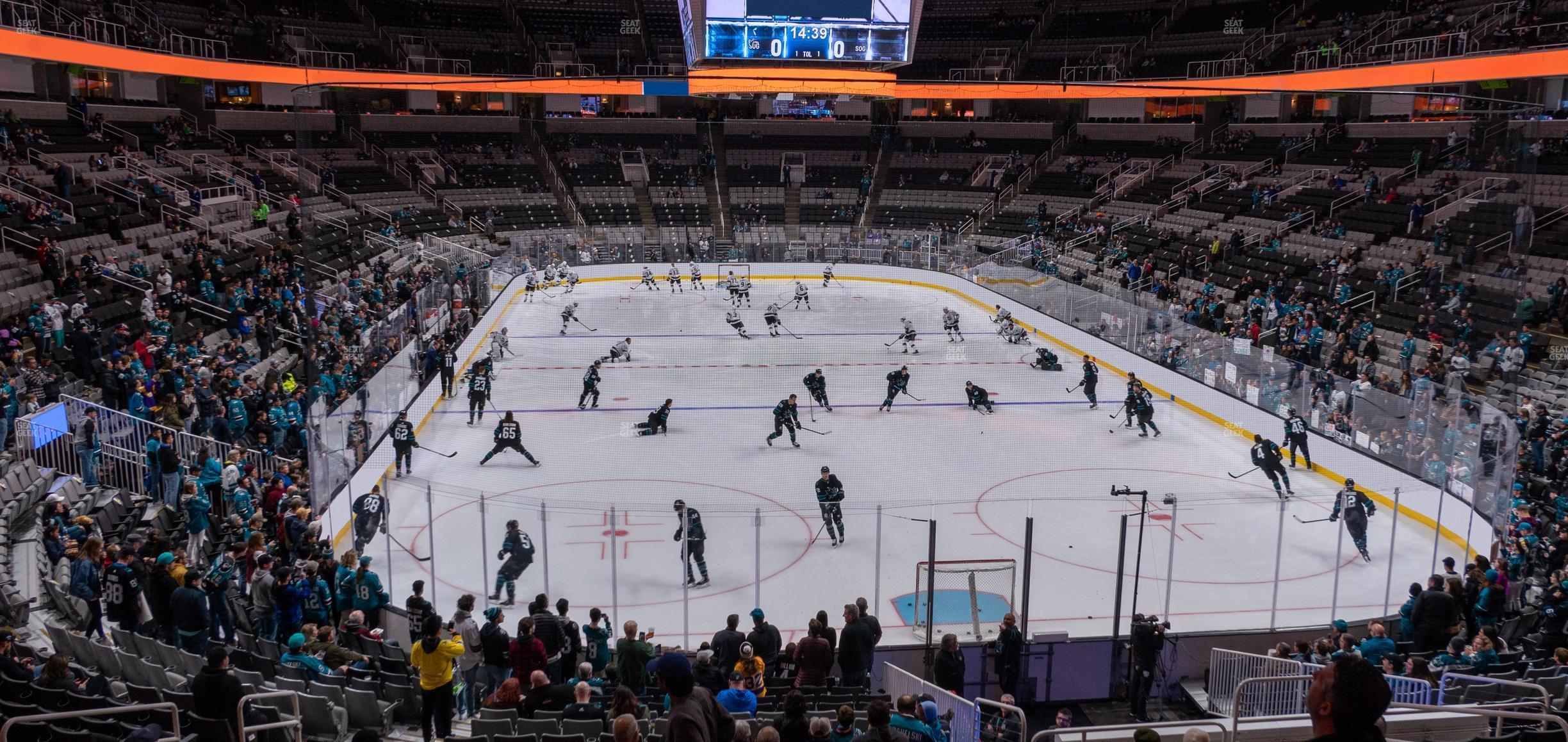 Seating view for SAP Center at San Jose Section 123