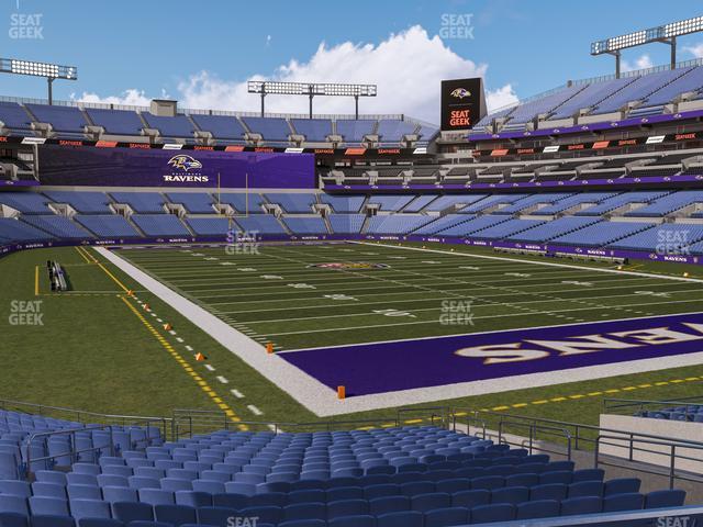 Seating view for M&T Bank Stadium Section 117