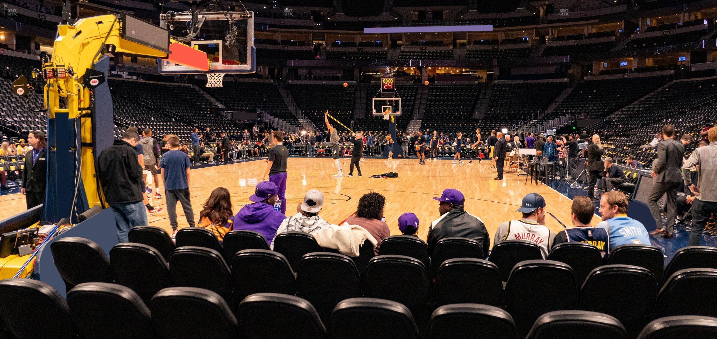 Seating view for Ball Arena Section Courtside 110