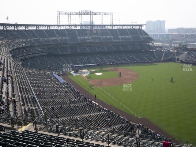 Seating view for Coors Field Section Upper 312