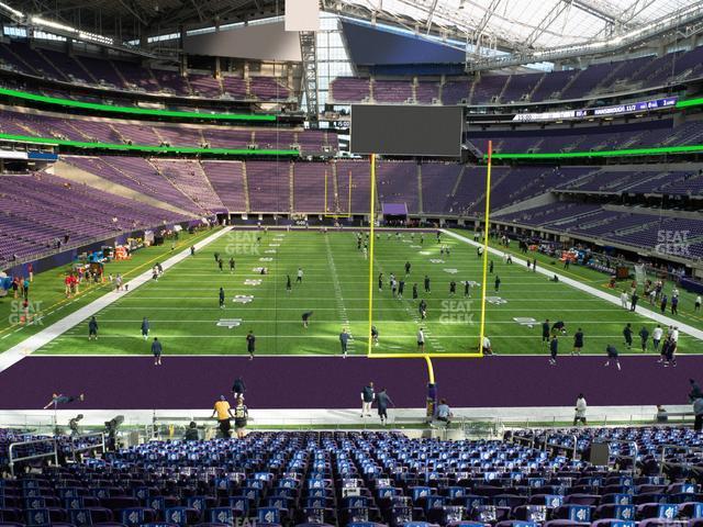 Seating view for U.S. Bank Stadium Section 142