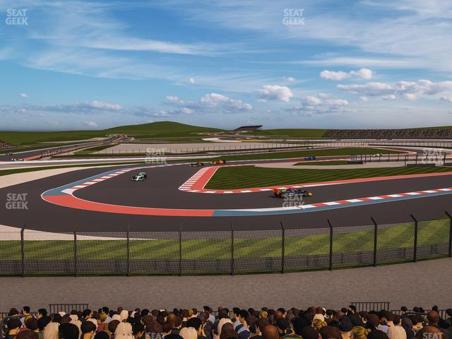 Seating view for Circuit of The Americas Section Turn 15 Grandstand 6