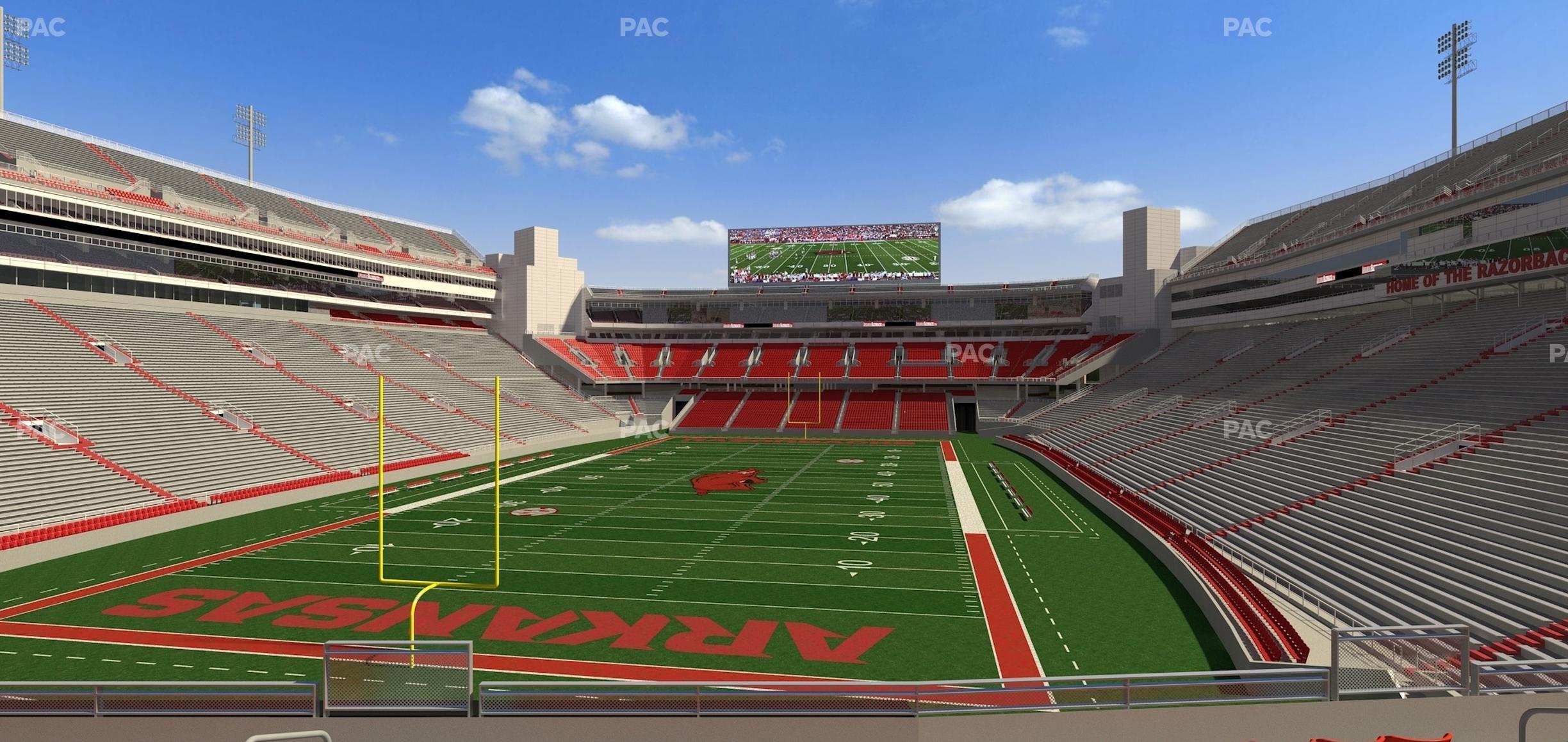 Seating view for Razorback Stadium Section 111