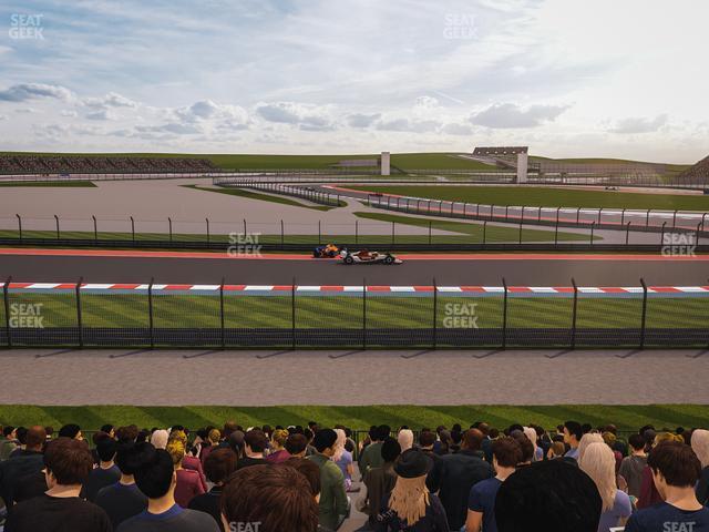 Seating view for Circuit of The Americas Section Turn 12 Bleachers 6