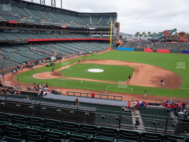 Seating view for Oracle Park Section Club Level 208