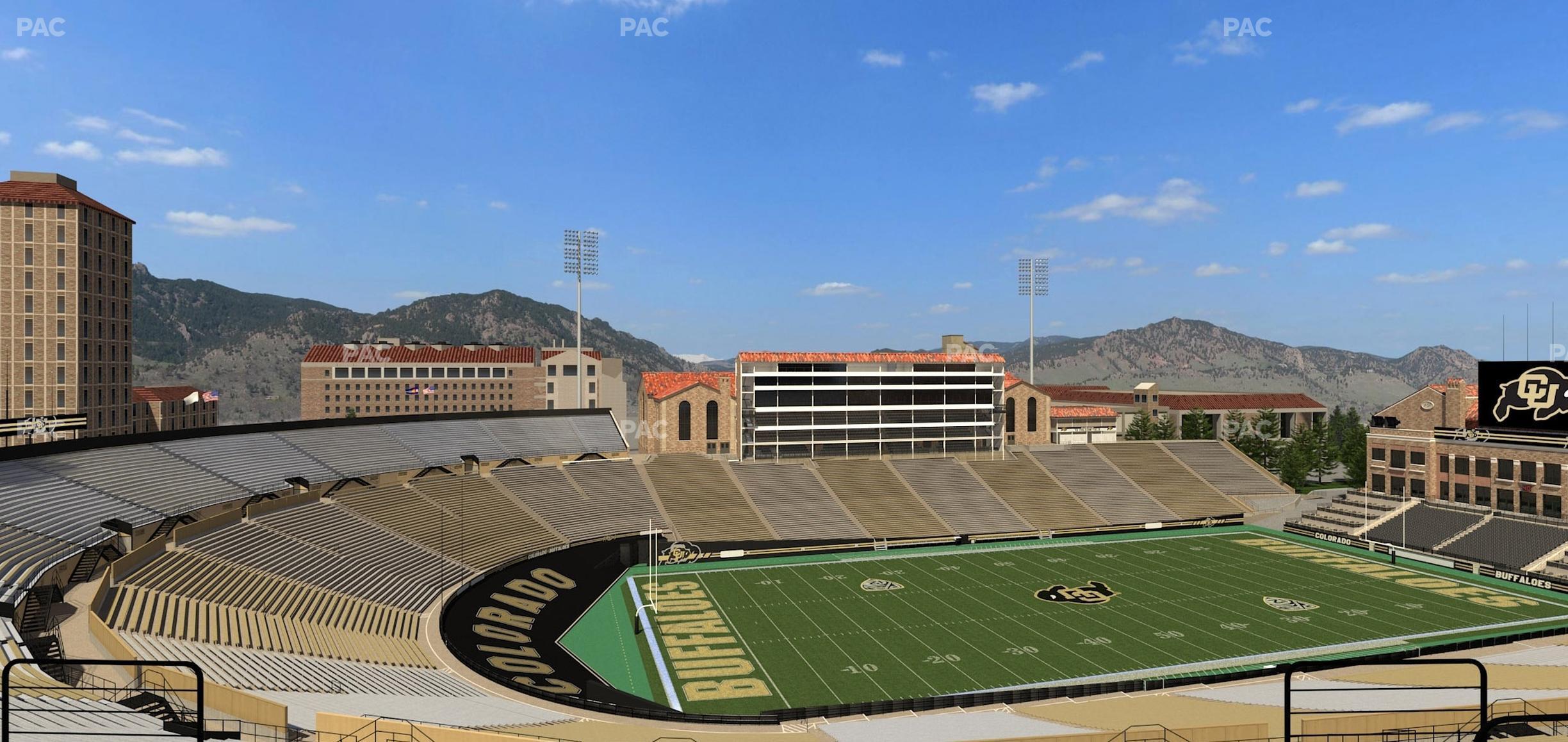 Seating view for Folsom Field Section 555