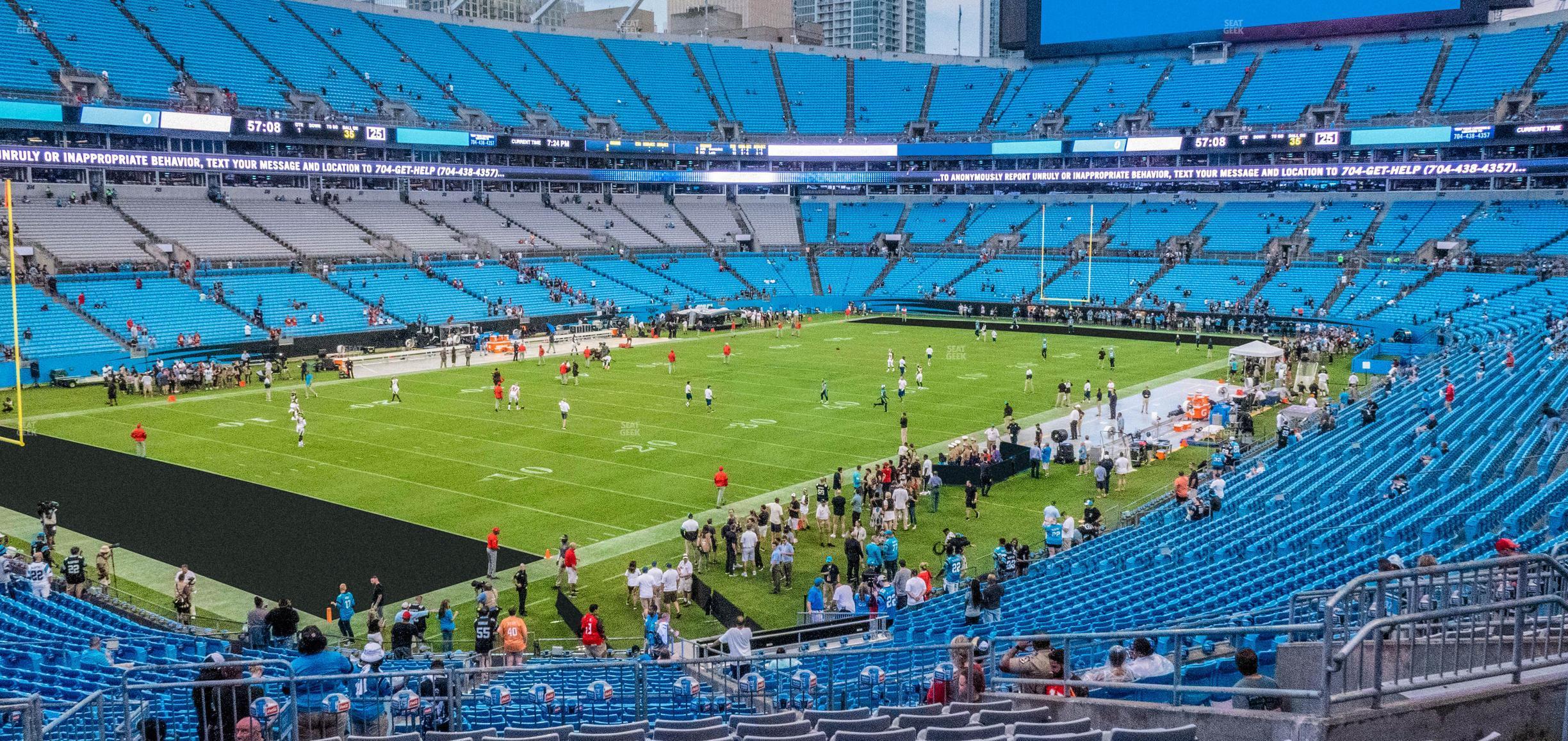 Seating view for Bank of America Stadium Section 351