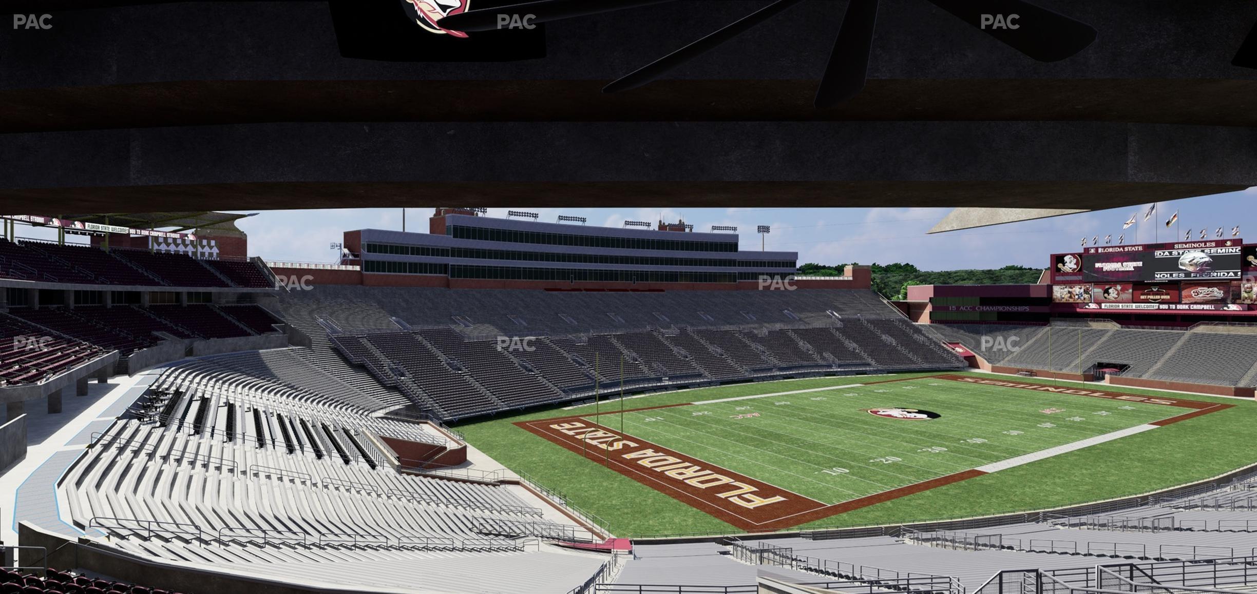 Seating view for Doak Campbell Stadium Section Club 214