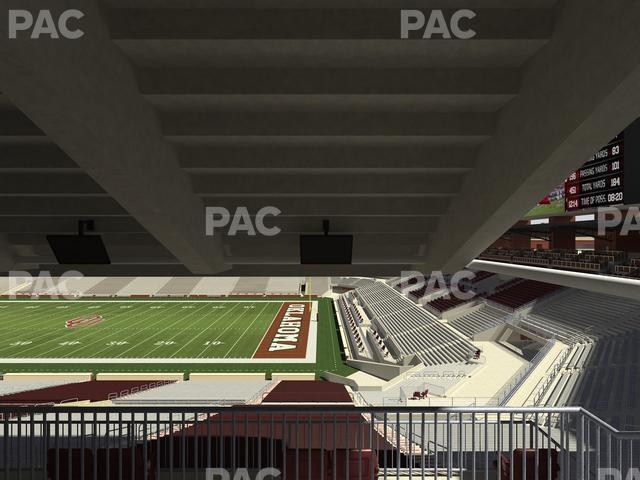 Seating view for Gaylord Family Oklahoma Memorial Stadium Section 1