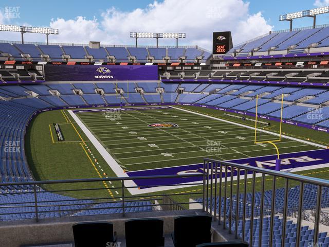 Seating view for M&T Bank Stadium Section 216