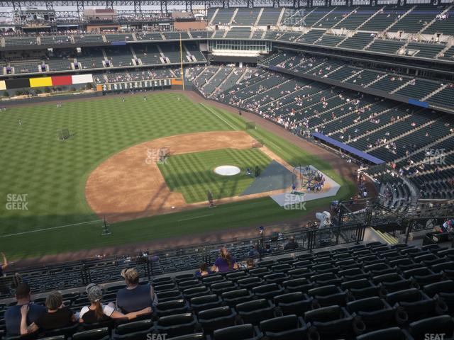 Seating view for Coors Field Section Upper 340