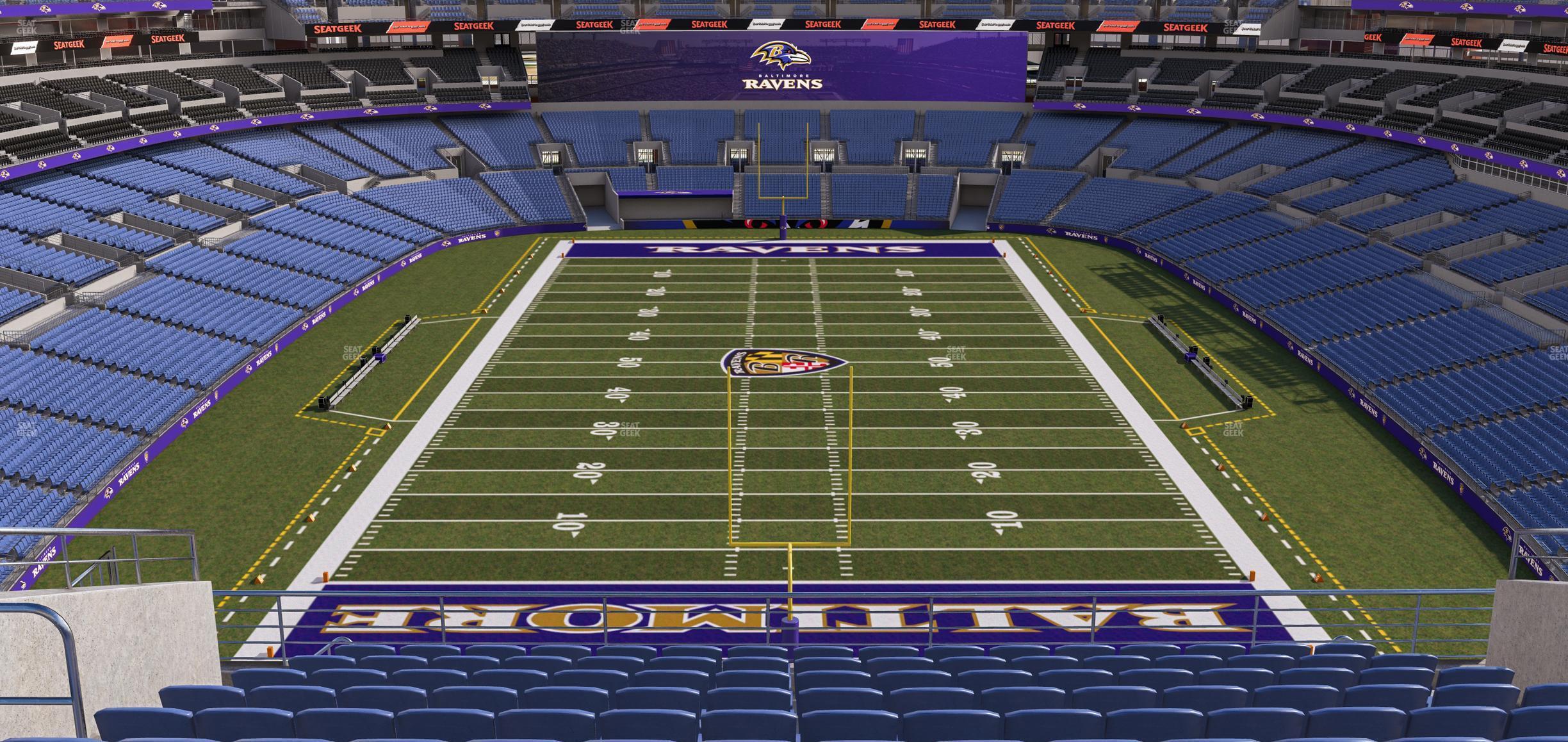 Seating view for M&T Bank Stadium Section 540