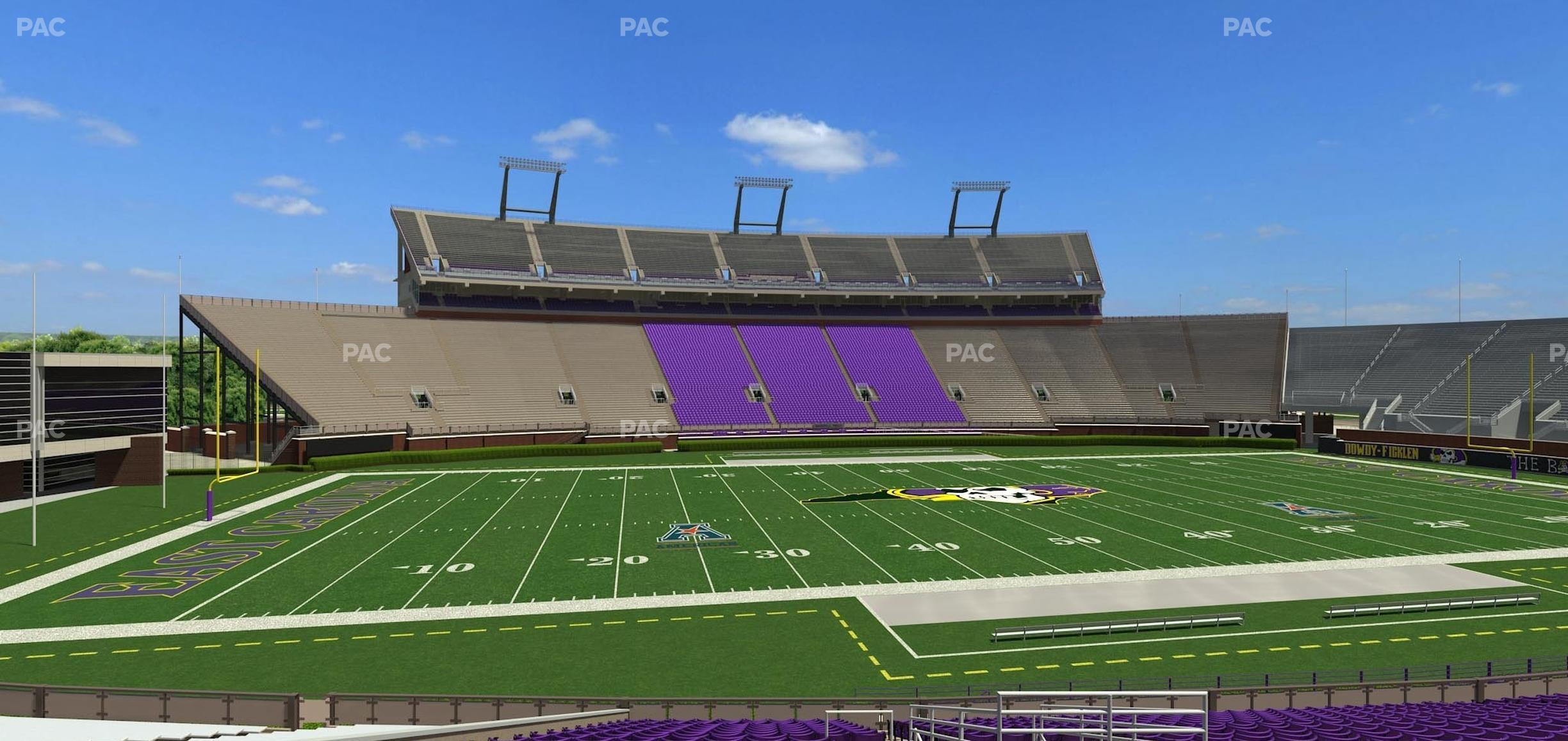 Seating view for Dowdy-Ficklen Stadium Section 8 A