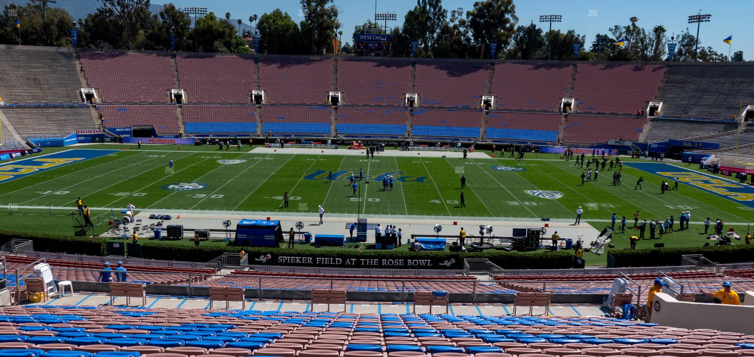 Seating view for Rose Bowl Stadium Section Upper 19