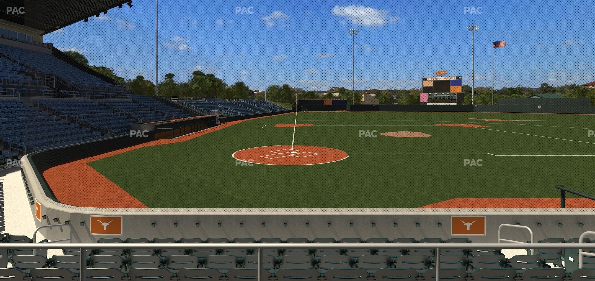 Seating view for UFCU Disch-Falk Field Section 4