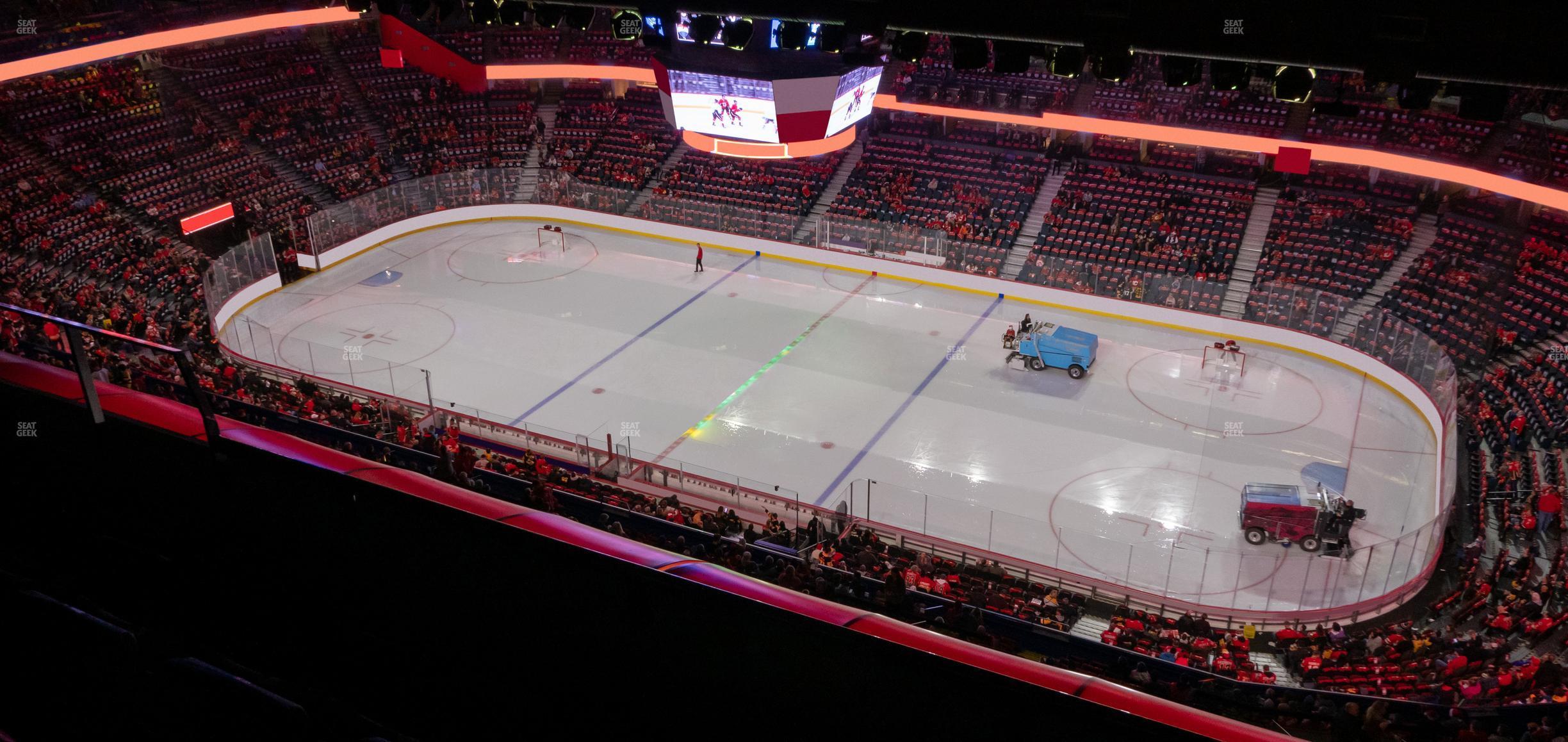 Seating view for Scotiabank Saddledome Section Press Level 11