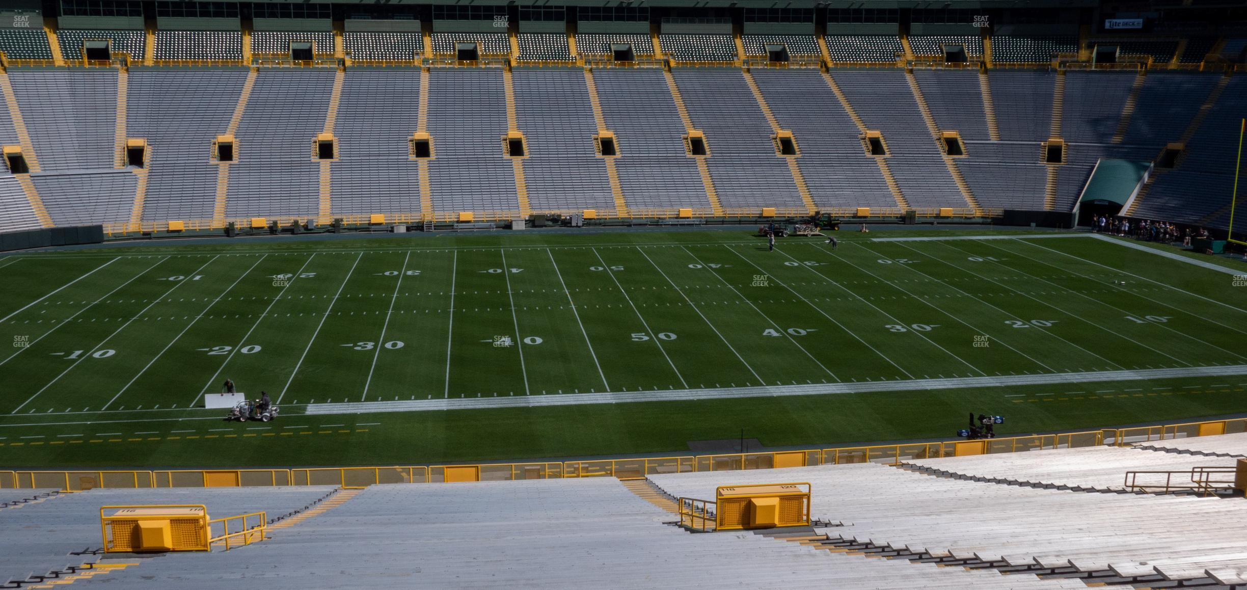 Seating view for Lambeau Field Section 118