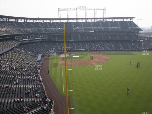 Seating view for Coors Field Section Lower 308