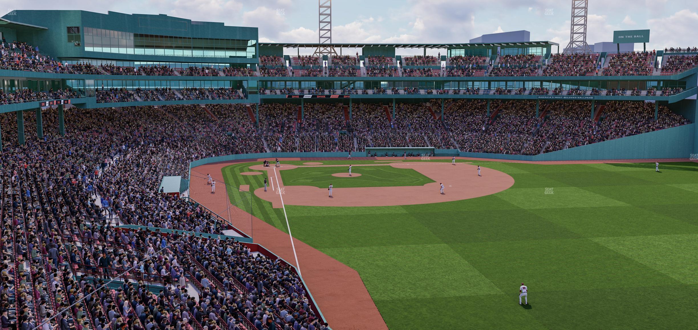 Seating view for Fenway Park Section Right Field Roof Deck Table 118