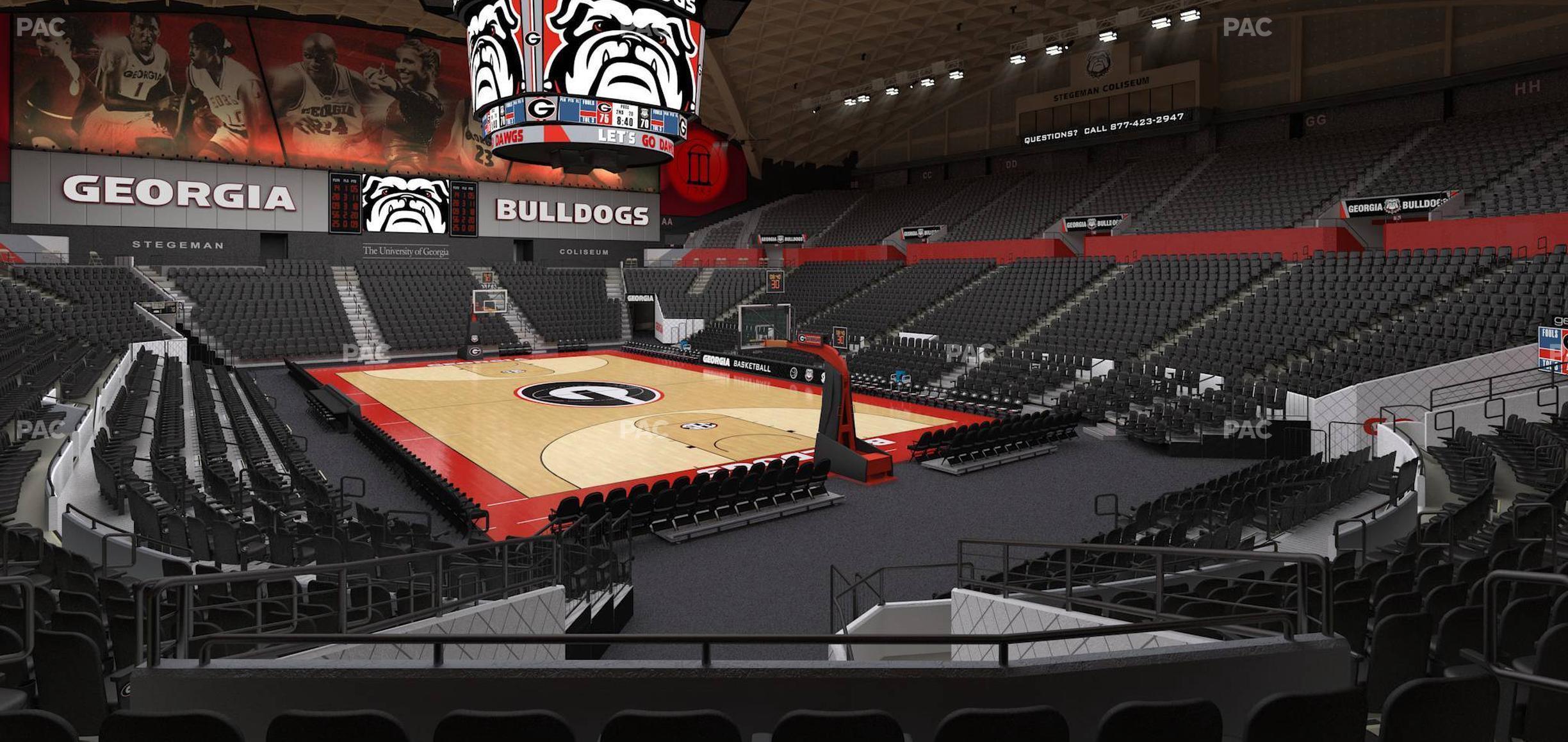 Seating view for Stegeman Coliseum Section P