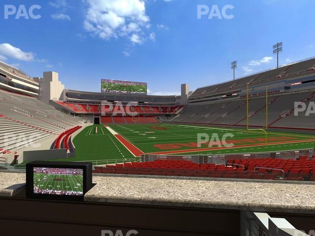 Seating view for Razorback Stadium Section Loge 50