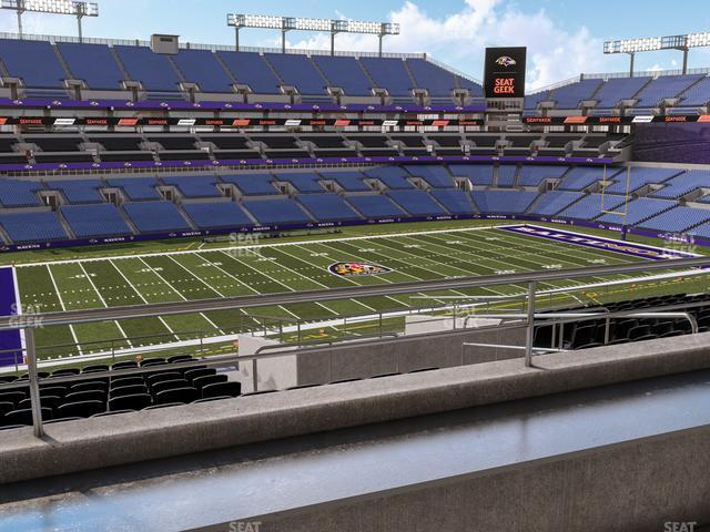 Seating view for M&T Bank Stadium Section Suite 325