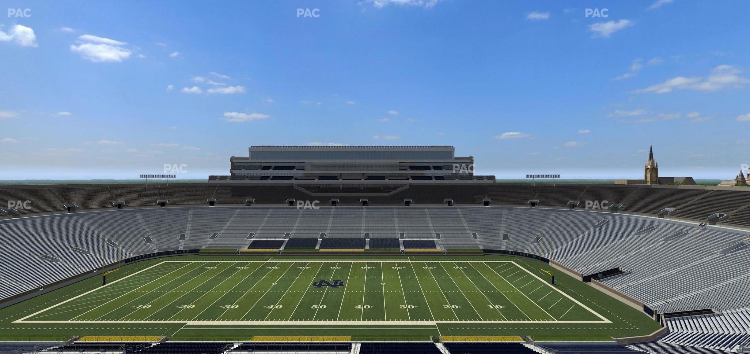 Seating view for Notre Dame Stadium Section Corbett Club 708