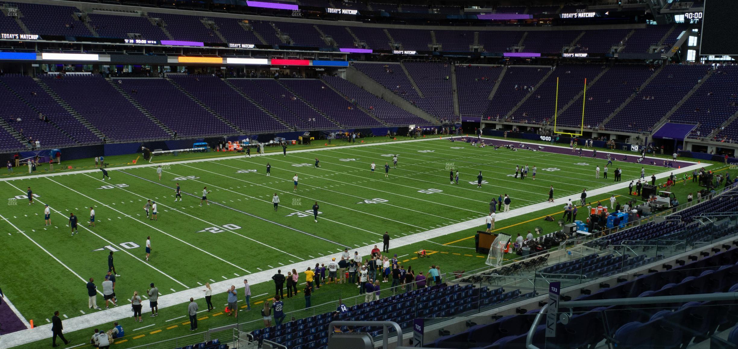 Seating view for U.S. Bank Stadium Section 135