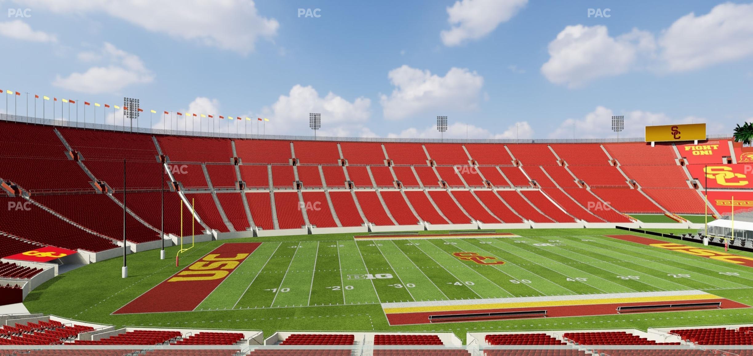 Seating view for Los Angeles Memorial Coliseum Section Founders Suite 210