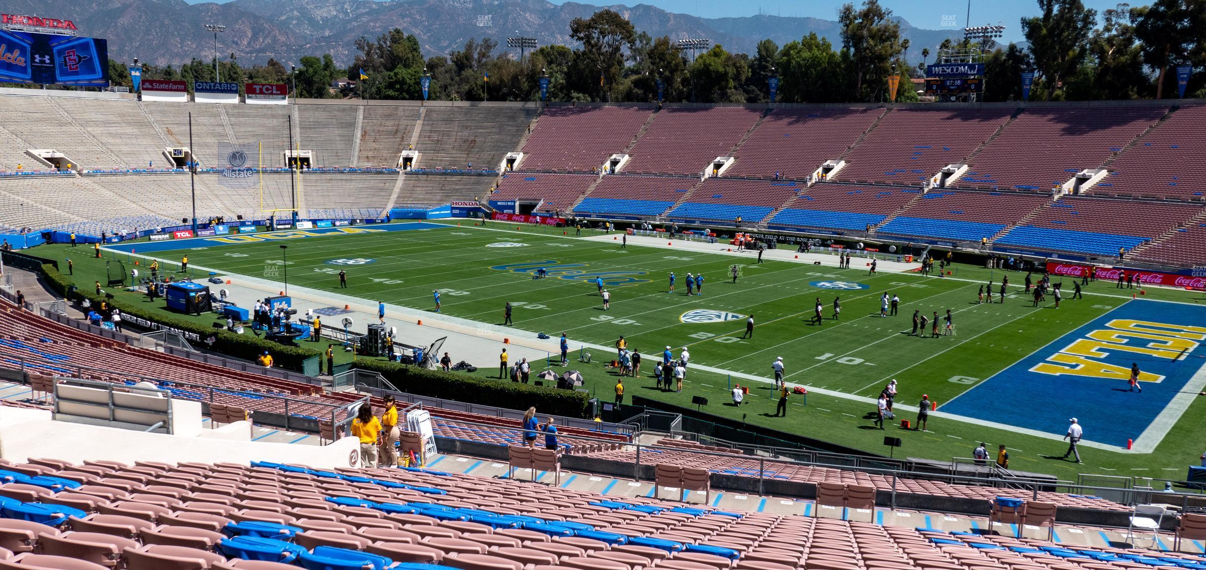 Seating view for Rose Bowl Stadium Section Upper 21