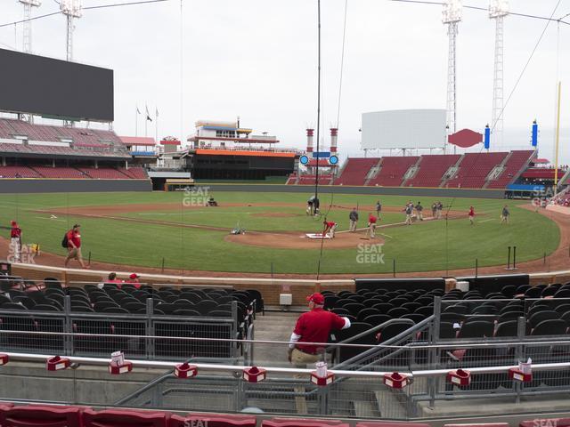 Seating view for Great American Ball Park Section Scout Box 22