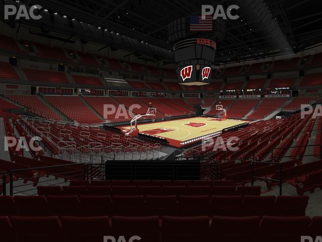 Seating view for Kohl Center Section 126