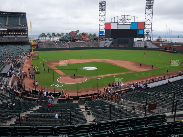 Seating view for Oracle Park Section Club Level 213