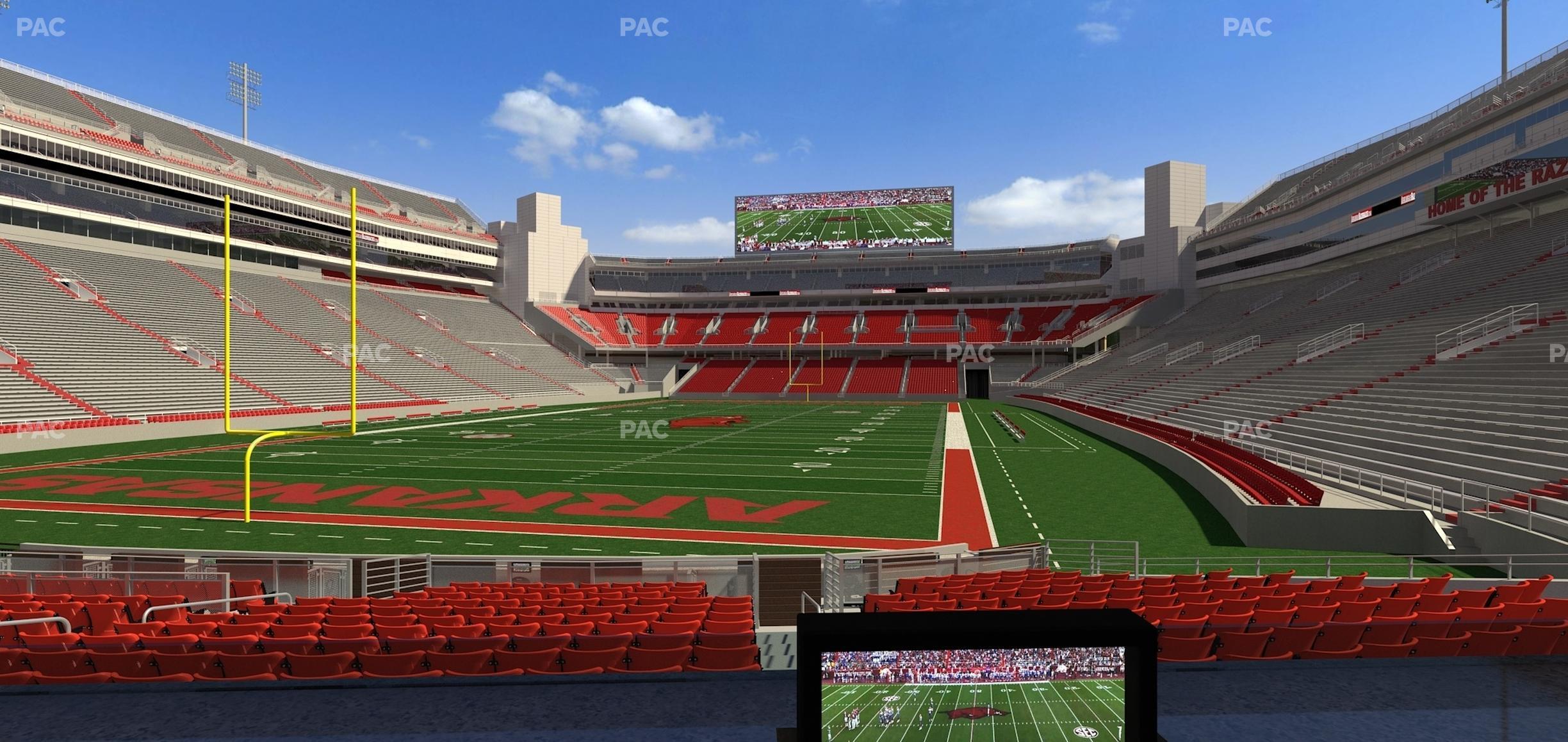 Seating view for Razorback Stadium Section Loge 27