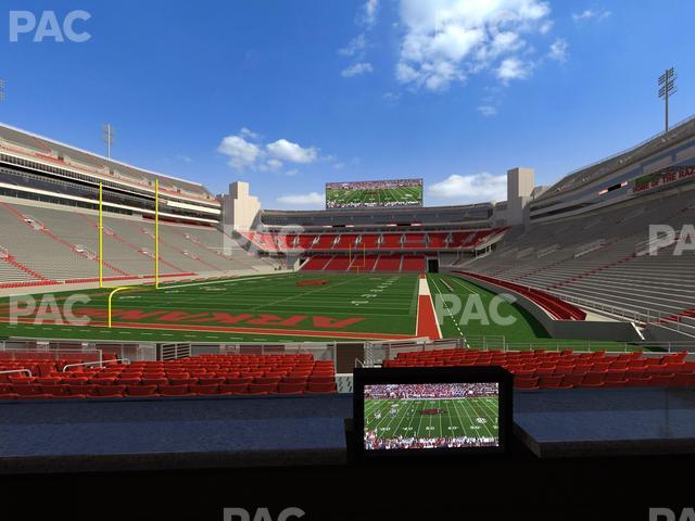 Seating view for Razorback Stadium Section Loge 27