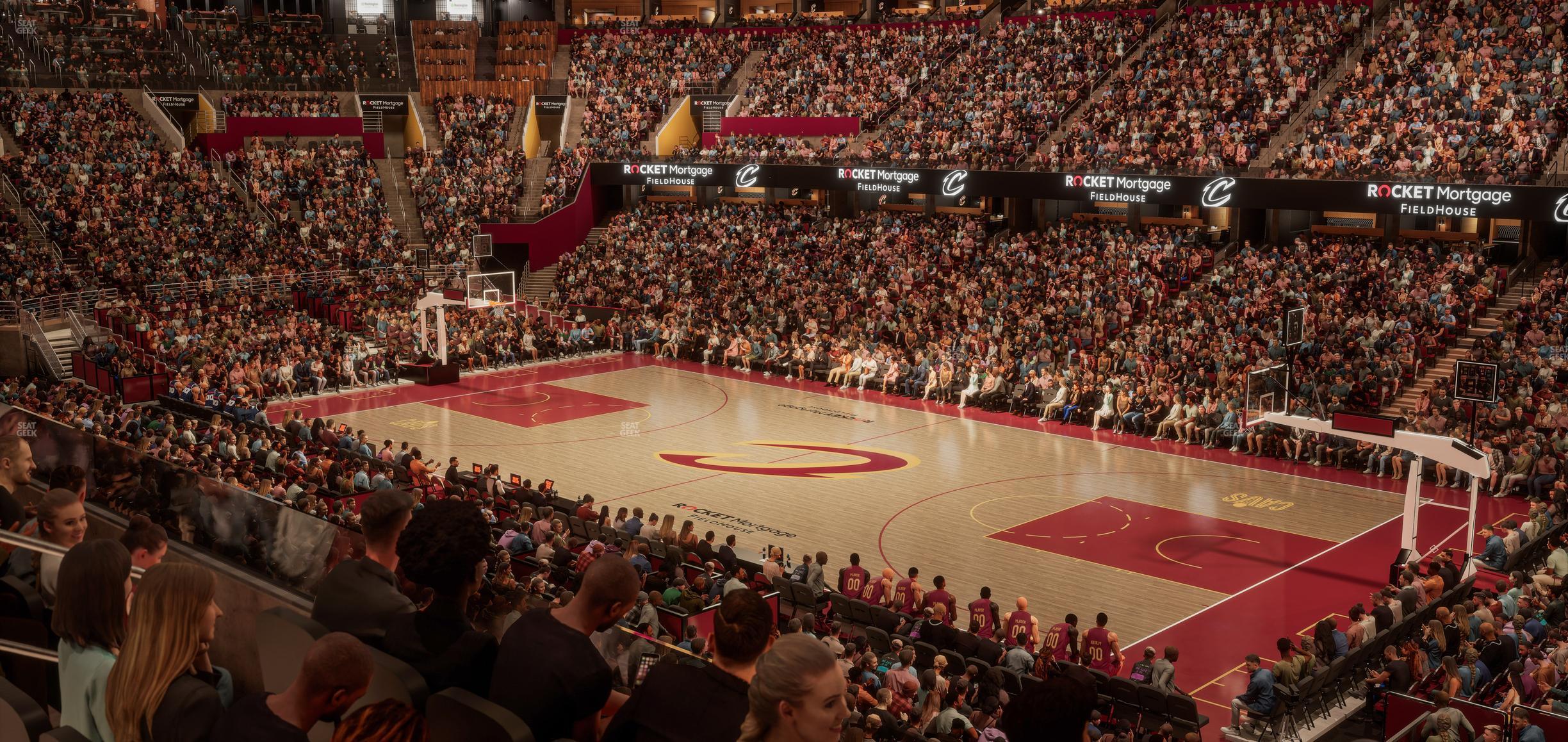 Seating view for Rocket Mortgage FieldHouse Section Mezzanine 105